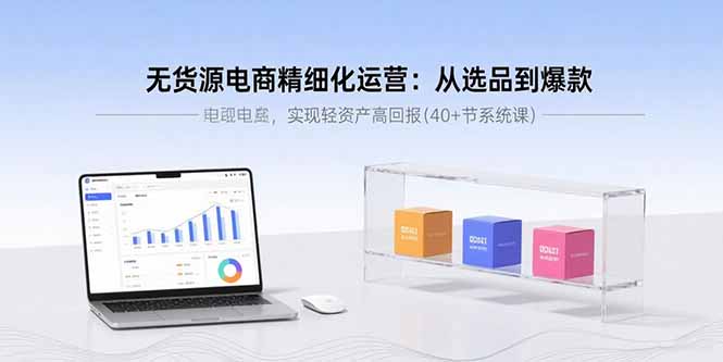 无货源电商精细化运营：从选品到爆款，实现轻资产高回报(40+节系统课-路子网