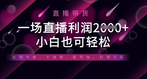 半无人直播带货，一场利润数张，适合所有平台玩法，小白也可轻松-路子网