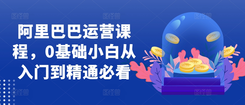 阿里巴巴运营课程，0基础小白从入门到精通必看-路子网
