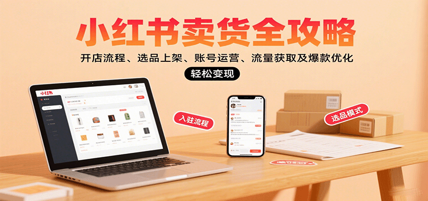 小红书卖货全攻略：开店流程、选品上架、账号运营、流量获取及爆款优化，轻松变现-路子网