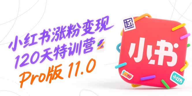小红书涨粉变现120天特训营Pro版11.0：从0到1掌握平台运营,内容制作和变现-路子网