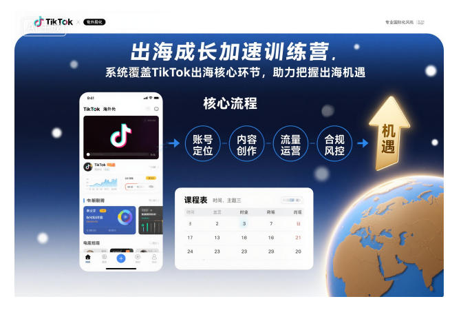 出海成长加速训练营，系统覆盖TikTok出海核心环节，助力把握出海机遇(更新)-路子网