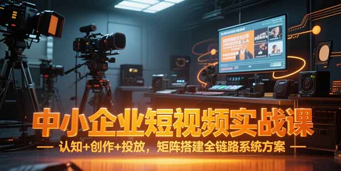 中小企业短视频实战课，认知+创作+投放，矩阵搭建全链路系统方案-路子网