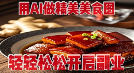 用AI做精美美食图，无需专业设备拍摄，轻轻松松开启副业-路子网