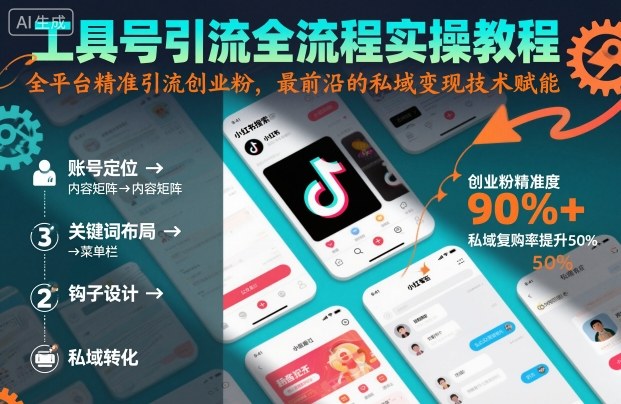 工具号引流全流程保姆级实操教程，全平台精准引流创业粉，最前沿的私域变现技术赋能-路子网