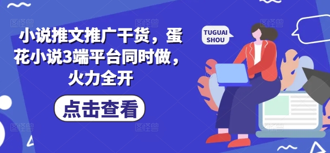 小说推文推广干货，蛋花小说3端平台同时做，火力全开-路子网
