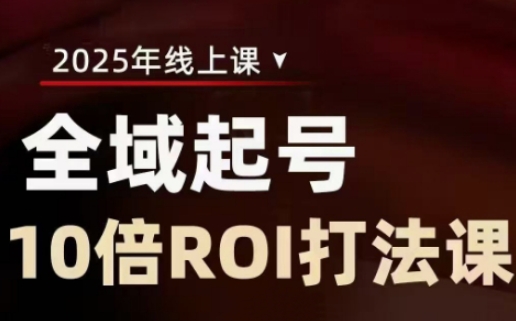 2025全域起号10倍ROI打法课，助你提升直播间的投资回报率-路子网