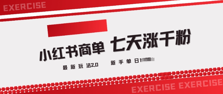 小红书商单2.0最新玩法，3天涨千粉单日变现多张-路子网