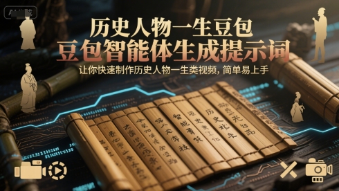 历史人物一生豆包智能体生成提示词，让你快速制作历史人物一生类视频，简单易上手-路子网