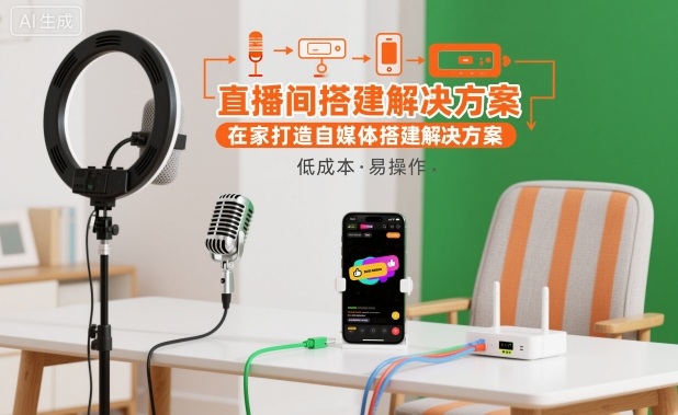 直播间搭建解决方案，在家打造自媒体搭建解决方案-路子网