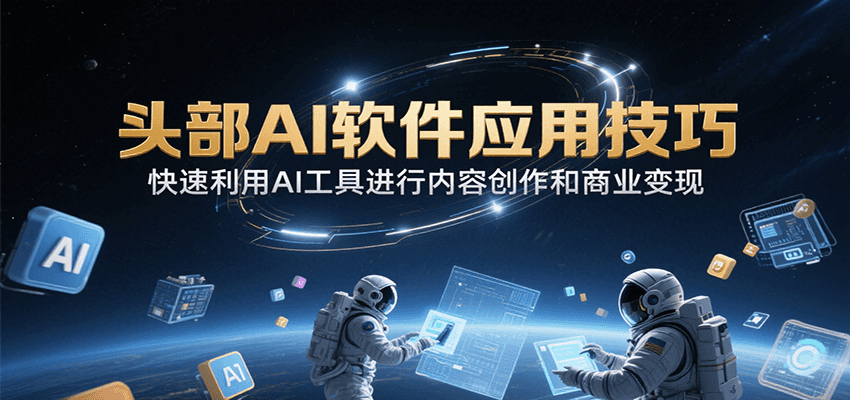 头部AI软件应用技巧，快速利用AI工具进行内容创作和商业变现-路子网