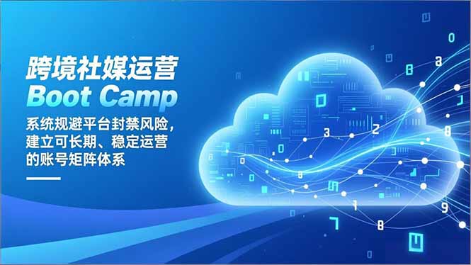 跨境社媒运营Boot Camp:系统规避平台封禁风险,建立可长期、稳定运营的账号矩阵体系-路子网