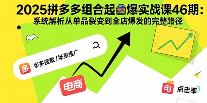 2025拼多多组合起爆实战课46期：系统解析从单品裂变到全店爆发的完整路径-路子网