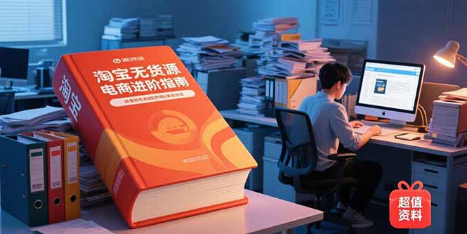 淘宝无货源电商进阶指南，包含新人课、进阶课，配套资料，蓝海选品等-路子网