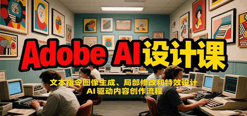 Adobe AI设计课：文本指令图像生成、局部修改和特效设计，AI驱动内容创作流程-路子网
