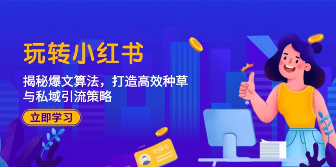 玩转小红书：揭秘爆文算法，打造高效种草与私域引流策略-路子网
