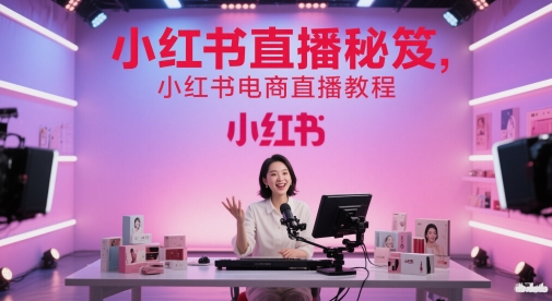 小红书直播秘笈，小红书电商直播教程-路子网