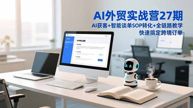 AI外贸实战营27期，AI获客+智能谈单+SOP转化+全链路教学，快速搞定跨境订单-路子网