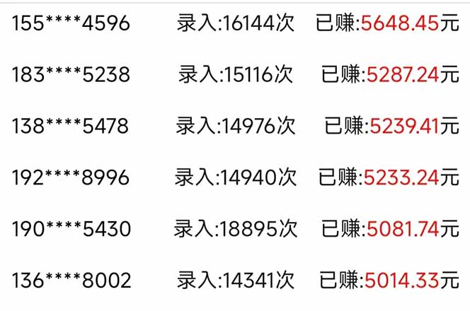 信息录入，几秒一单，只需一部手机，小白轻松上手，日入500＋-路子网