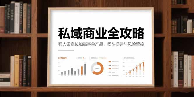 私域商业全攻略，强人设定位加高客单产品，团队搭建与风险管控-路子网