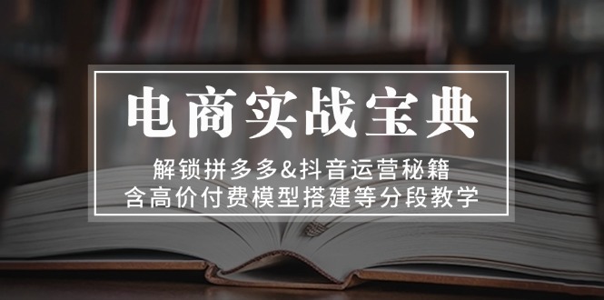 电商实战宝典 解锁拼多多&抖音运营秘籍 含高价付费模型搭建等分段教学-路子网