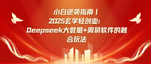 小白逆袭指南，2025玄学轻创业：Deepseek大数据+周易算法的融合玩法-路子网