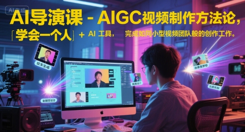 AI导演课-AIGC视频制作方法论，学会一个人+AI工具，完成如同小型视频团队般的创作工作，实现导演梦-路子网