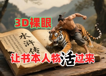 书本人物裸眼3D视频，新的玩法，流量超猛，保姆级教程-路子网