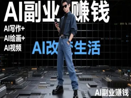 AI改变生活(Ai写作+AI绘画+Ai视频)，AI副业挣钱-路子网