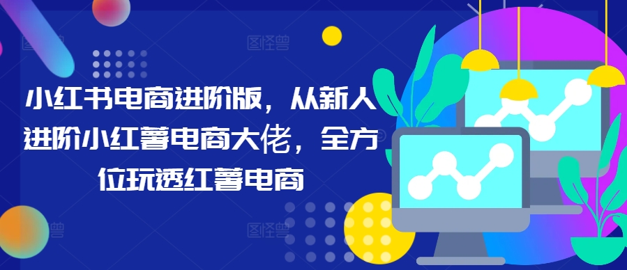 小红书电商进阶版，从新人进阶小红薯电商大佬，全方位玩透红薯电商-路子网