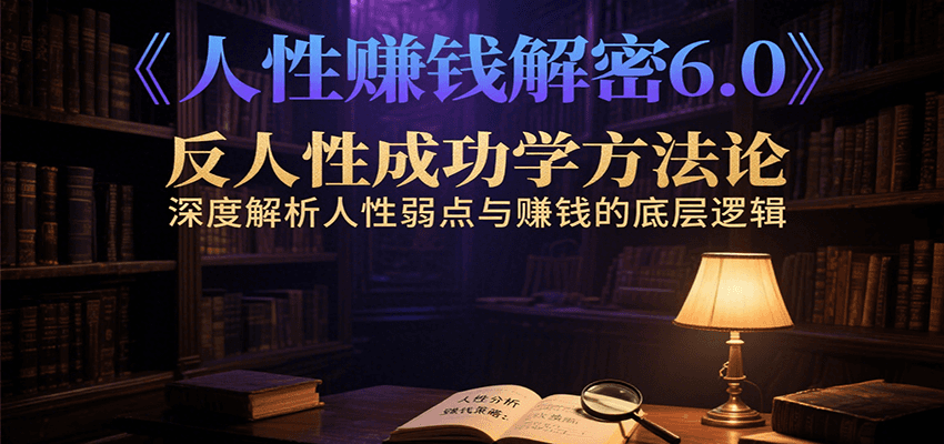 人性赚钱解密6.0，反人性成功学方法论，深度解析人性弱点与赚钱的底层逻辑-路子网