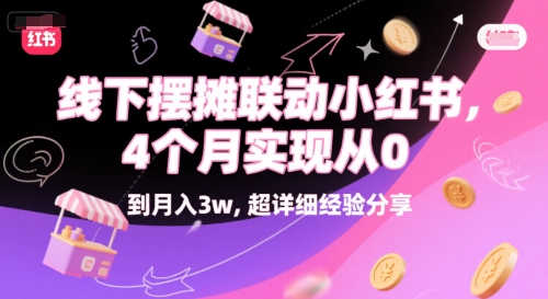 线下摆摊联动小红书，4 个月实现从 0 到月入3w，超详细经验分享-路子网