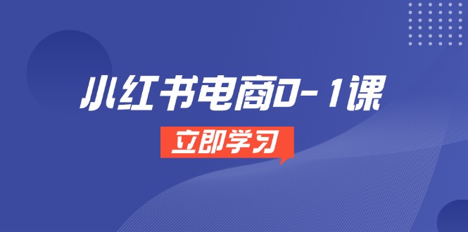 小红书电商0-1课，开店选品全流程，多平台素材处理与爆款笔记制作-路子网