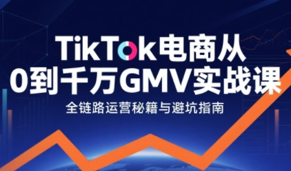 TikTok电商从0到千万GMV实战课，从0到1拆解实战秘籍(更新)-路子网