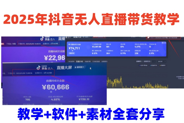 2025年抖音无人直播带货教学，从0到1全程干货快速撸金-路子网