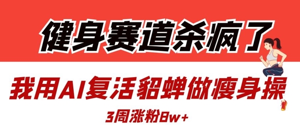 健身赛道杀疯了？我用AI复活貂蝉做瘦身操，3周涨粉8W-路子网