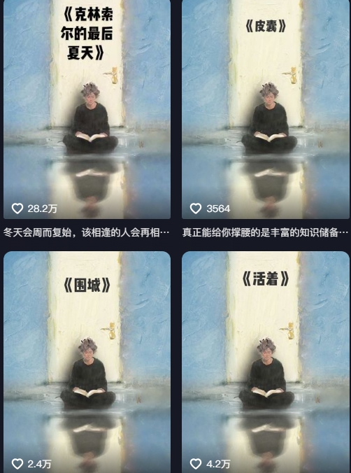 AI制作爆款书单，抖音42粉丝博主书单号制作拆解，单条视频28W赞-路子网