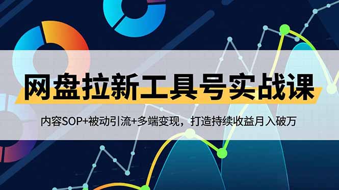 网盘拉新工具号实战课，内容SOP+被动引流+多端变现，打造持续收益月入破万-路子网