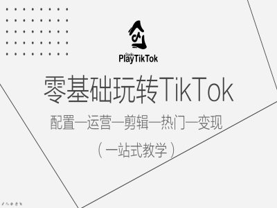 零基础玩转TikTok，配置一运营一剪辑一热门一变现，一站式教学-路子网