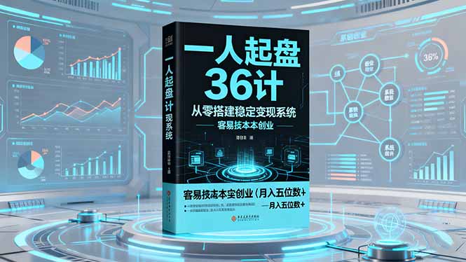 一人起盘36计:从零搭建稳定变现系统,实现低成本创业,月入五位数+-路子网