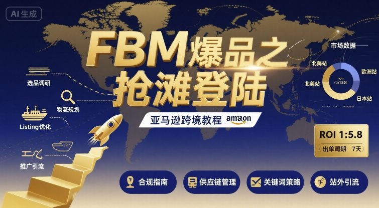 FBM爆品之抢滩登陆-亚马逊跨境教程-路子网