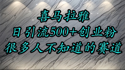 喜马拉雅，小而精的流量赛道，日进500+精准创业粉-路子网