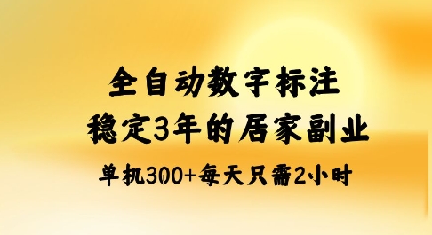 全自动数字标注，稳定3年的蓝海项目，居家也能矩阵开干的副业，单机日入3张+【揭秘】-路子网
