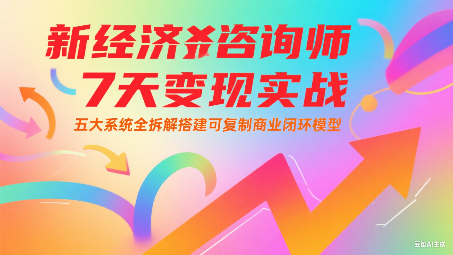新经济咨询师 7 天变现实战：五大系统全拆解搭建可复制商业闭环模型-路子网