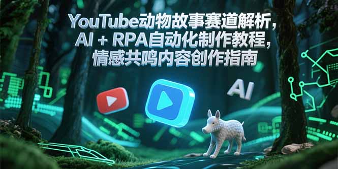 YouTube动物故事赛道解析，AI+RPA自动化制作教程，情感共鸣内容创作指南-路子网