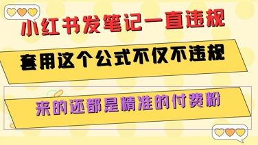 小红书发笔记一直违规，套用这个公式不仅不违规，来的还都是精准的付费粉-路子网