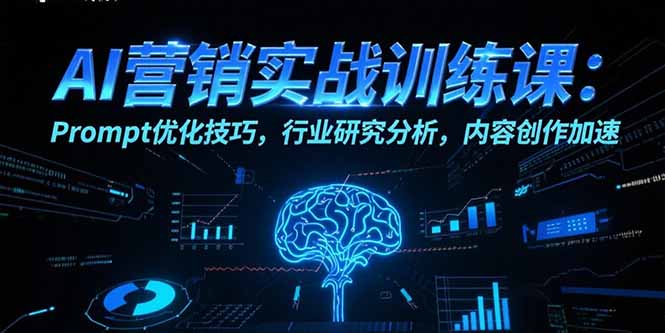 AI营销实战训练课：Prompt优化技巧，行业研究分析，内容创作加速-路子网