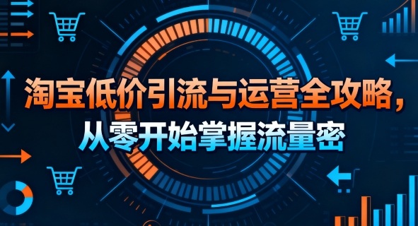 淘宝低价引流与运营全攻略，从零开始掌握流量密码-路子网