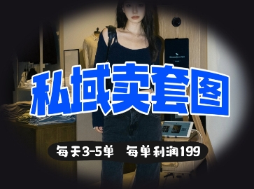 私域卖套图每天3-5单，每单利润99-路子网