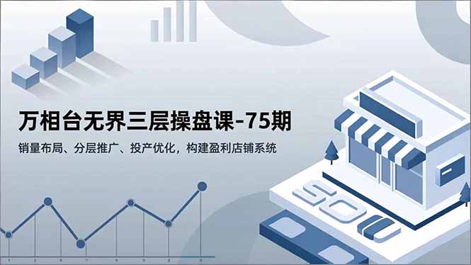 万相台无界三层操盘课-75期，销量布局、分层推广、投产优化，构建盈利店铺系统-路子网